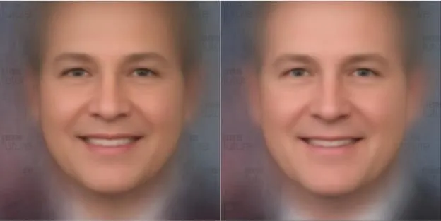 Diagram showing identical face image detection without deep learning